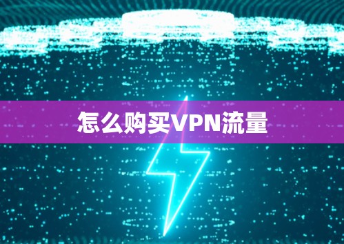 怎么购买VPN流量