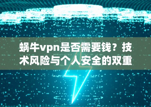 蜗牛vpn是否需要钱？技术风险与个人安全的双重考验