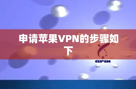 申请苹果VPN的步骤如下