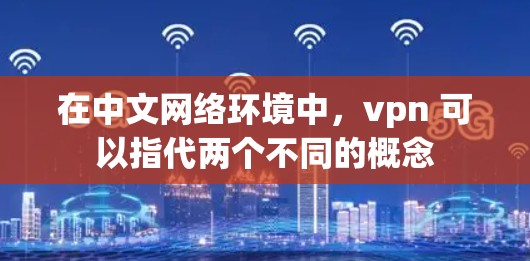 在中文网络环境中，vpn 可以指代两个不同的概念