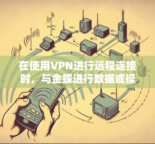在使用VPN进行远程连接时，与金蝶进行数据或操作的连接需要遵循以下步骤