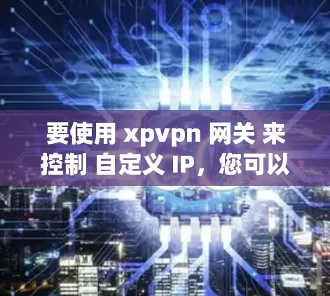 要使用 xpvpn 网关 来控制 自定义 IP，您可以按照以下步骤操作