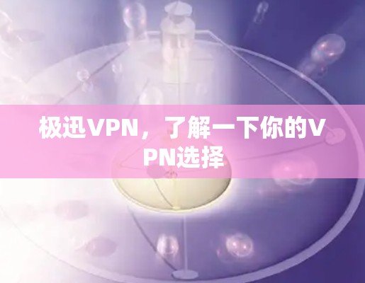 极迅VPN，了解一下你的VPN选择