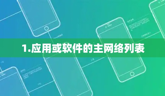 1.应用或软件的主网络列表