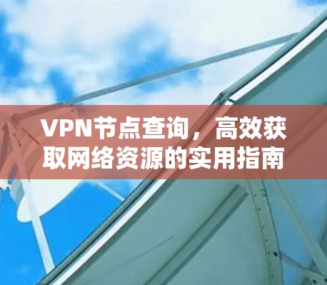 VPN节点查询，高效获取网络资源的实用指南
