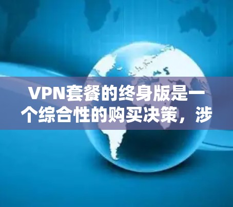 VPN套餐的终身版是一个综合性的购买决策，涉及选择提供商、费用结构、网络安全、使用便利性和多功能性等多个方面。以下是对该决策过程的详细分析和总结