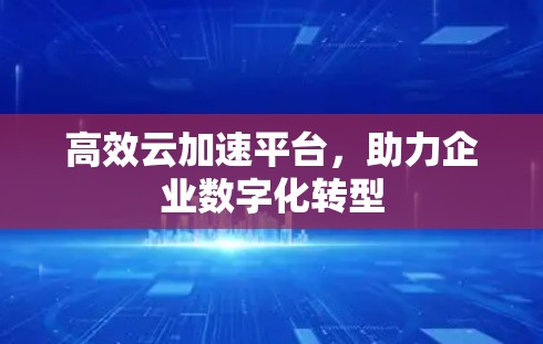 高效云加速平台，助力企业数字化转型