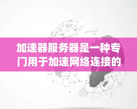加速器服务器是一种专门用于加速网络连接的服务器，不同于传统的Nginx服务器。以下是关于加速器服务器的详细解释