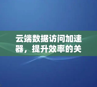 云端数据访问加速器，提升效率的关键工具