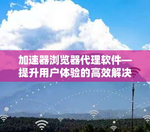 加速器浏览器代理软件—提升用户体验的高效解决方案