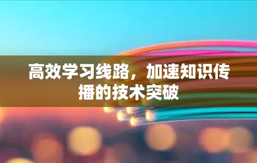 高效学习线路，加速知识传播的技术突破