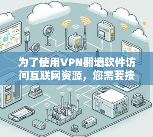 为了使用VPN翻墙软件访问互联网资源，您需要按照以下步骤进行操作