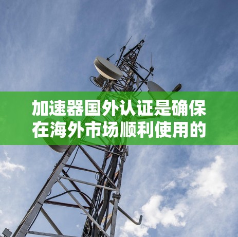 加速器国外认证是确保在海外市场顺利使用的关键步骤。以下是详细的步骤说明