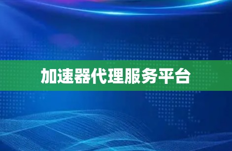 加速器代理服务平台