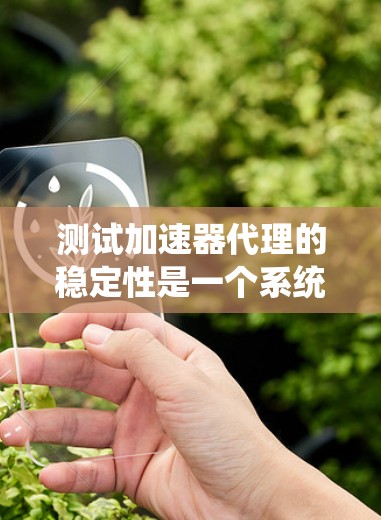 测试加速器代理的稳定性是一个系统性的过程，涉及多个步骤以确保代理在不同环境下的安全和性能。以下是一个详细的步骤指南，帮助你系统地测试加速器代理的稳定性