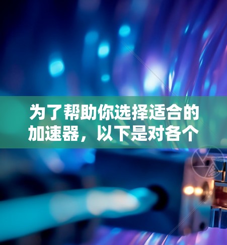 为了帮助你选择适合的加速器，以下是对各个平台的推荐和建议