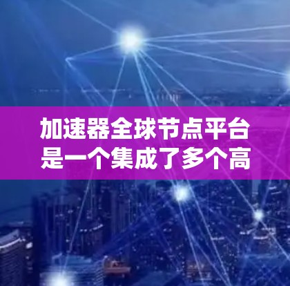 加速器全球节点平台是一个集成了多个高性能计算加速器的网络系统，通过协同工作来促进整体计算效率的提升。以下是对该平台的详细介绍