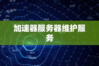 加速器服务器维护服务 加速器服务器维护服务