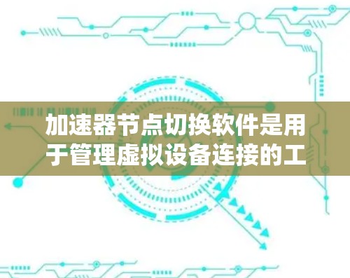 加速器节点切换软件是用于管理虚拟设备连接的工具，帮助用户在同一个系统中管理多个加速器节点。以下是对该软件的详细总结