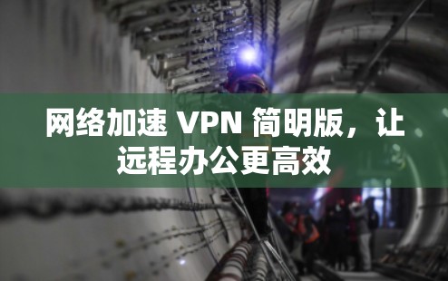 网络加速 VPN 简明版,让远程办公更高效 网络加速 VPN 简明版,让远程办公更高效