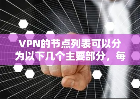 VPN的节点列表可以分为以下几个主要部分，每个部分都详细解释了VPN的关键技术、连接方式、访问控制、安全性以及使用场景和注意事项